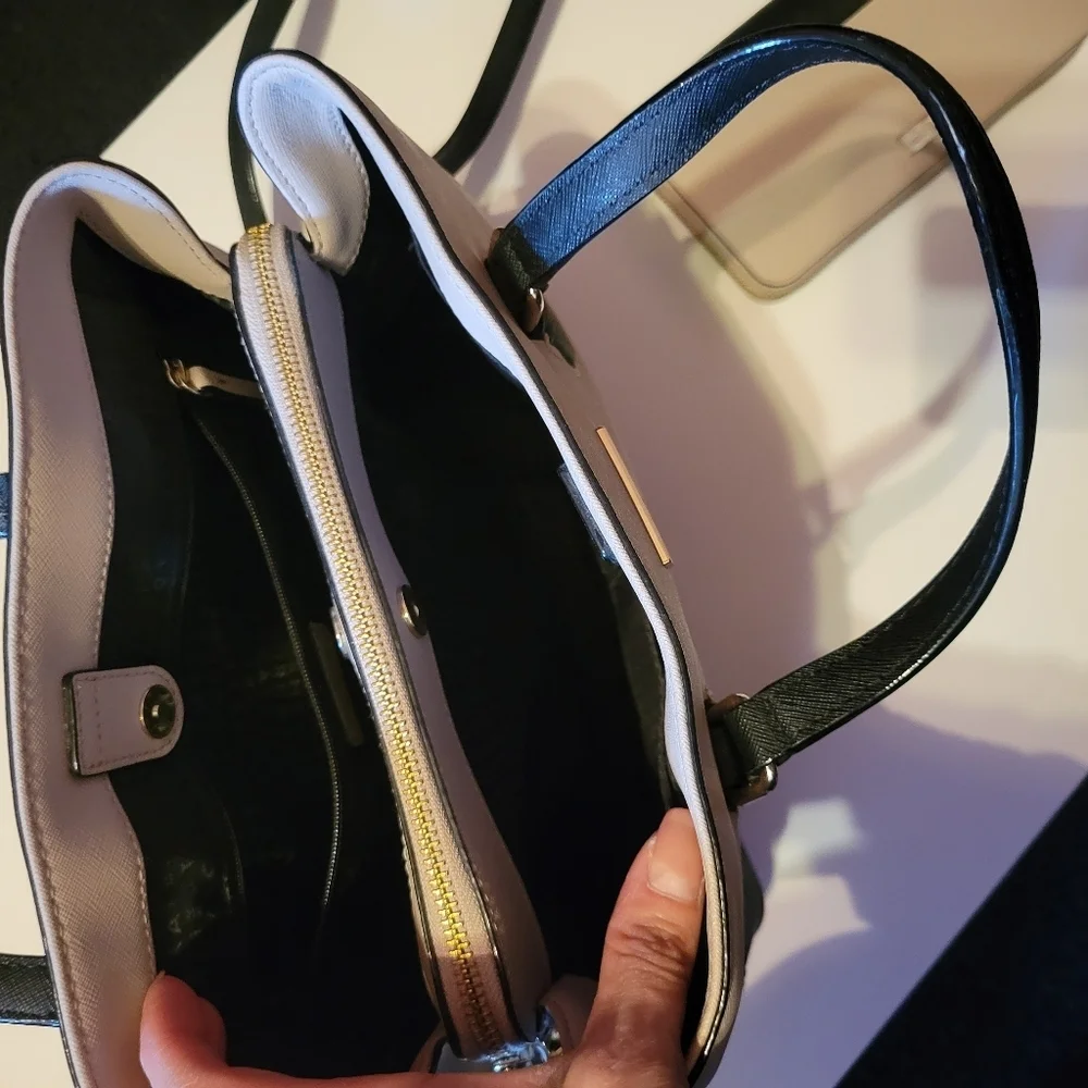 Kate Spade Laurel Two Tone Handbag & Wallet Set EUC. Career Neutral Work Jet Set